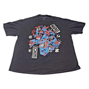 Marvel X Ecko Unlimited Spider-Man Graphic Collage Black T-Shirt Men's Size 3XL